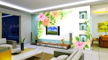  现代壁画、壁纸、电视背景画、大型壁画、沙发背景画