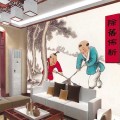 美丽空间无缝墙布产品推荐-壁画艺术吉祥JX0126