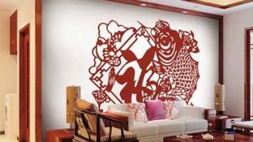 美丽空间无缝墙布产品推荐-壁画艺术吉祥JX0130