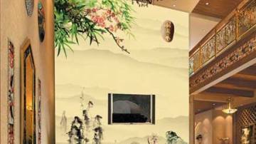 美丽空间无缝墙布产品推荐-壁画艺术吉祥JX0085