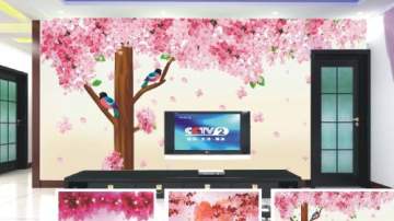 美丽空间无缝墙布产品推荐-壁画系列之鸟语花香