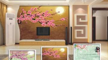 美丽空间无缝墙布产品推荐-壁画系列之鸟语花香