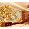 ZMJ-8408 仿木雕壁画 电视背景壁画 沙发 餐厅 床头背景壁画