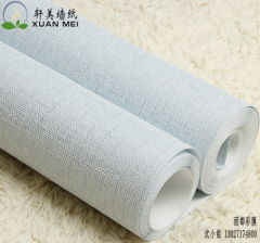 湖北无纺布墙纸厂家供应2015新款环保仿麻布客厅卧室无纺布墙纸装饰膜