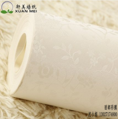 湖北无纺布墙纸厂家PVC墙纸防水环保 纯色压纹小花客厅卧室书房餐厅墙纸装饰膜