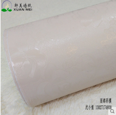  供应PVC自粘墙纸壁纸彩装膜生产厂家田园压纹加宽防水卧室客厅过道装饰膜