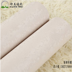 湖北无纺布墙纸厂家PVC墙纸防水环保 纯色压纹小花客厅卧室书房餐厅墙纸装饰膜