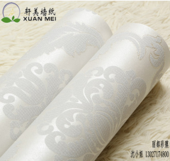 湖北无纺布墙纸厂家仿刺绣无纺壁纸 欧式复古 客厅卧室酒店背景墙装饰膜