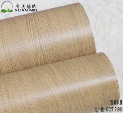 湖北木纹膜生产厂家供应轩美PVC自粘墙纸 田园仿木纹橱柜衣柜家具贴膜翻新贴纸壁纸装饰膜