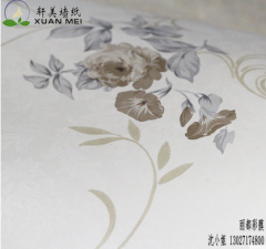 彩装膜生产厂家供应轩美PVC自粘田园大花加厚加宽防水卧室客厅墙纸装饰膜