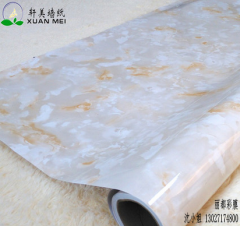 石纹膜生产厂家轩美石纹自粘墙纸壁纸 仿大理石石纹贴纸 浴室贴纸家具翻新贴纸装饰膜