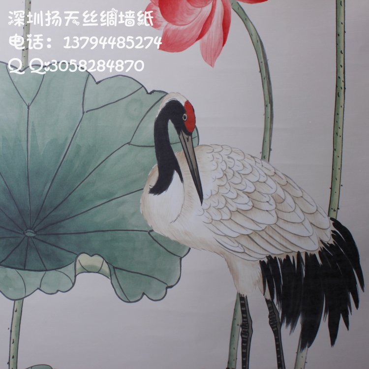 仿古丝绸 弱溶剂墙纸壁纸壁画基材 数码写真材料 专业厂家批发