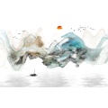 个性水墨画背景墙