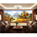 欧式风景装饰壁画电视背景墙壁纸北欧田园画客厅背景墙