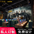厂家直销吃鸡绝地求生游戏无缝壁画背景墙