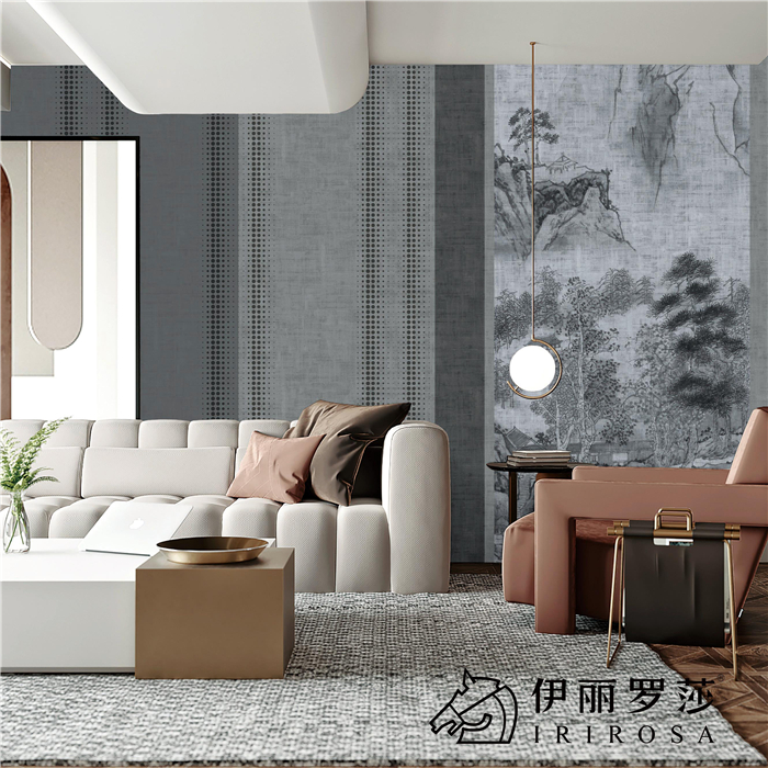 伊丽罗莎墙布-禅效果图