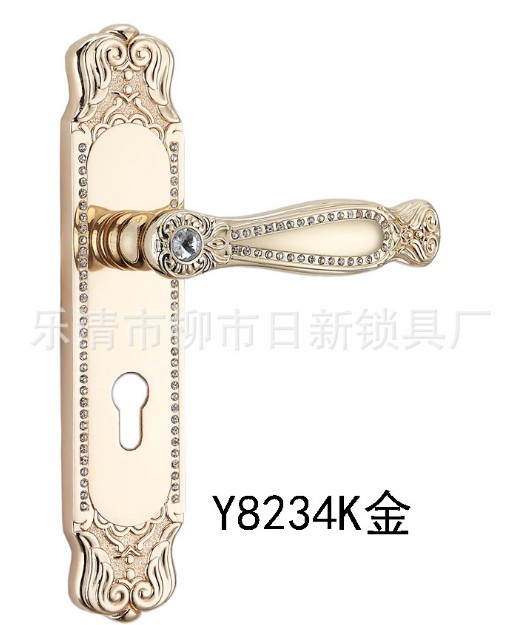 欧式奢华钻石锌合金门锁