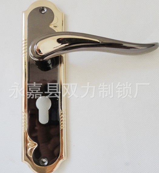 钛黑K金双色多功能机械门锁