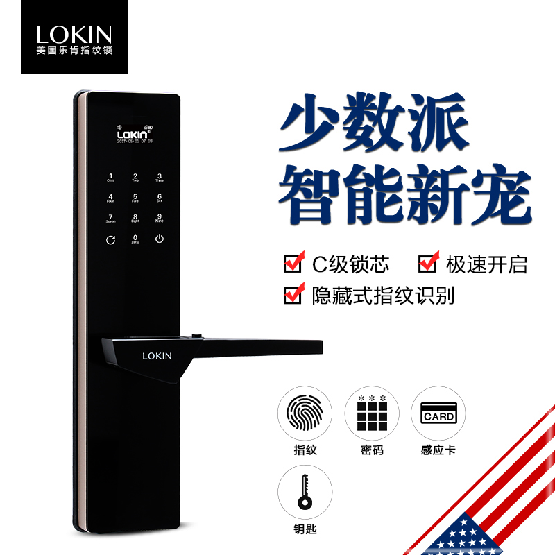 美国乐肯指纹锁6613