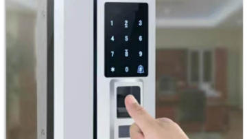 玻璃门专用指纹识别智能锁Facedoor
