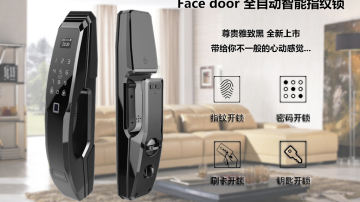 全自动指纹密码家用防盗智能锁Facedoor