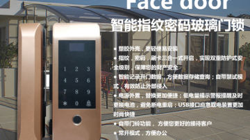 指纹密码办公专用玻璃门智能锁