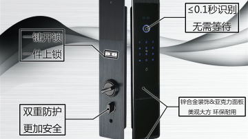 全自动超薄指纹密码家用防盗智能锁Facedoor