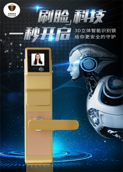 第一代人脸识别锁-土豪金