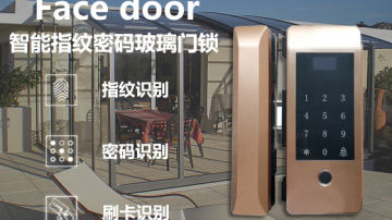指纹密码办公专用玻璃门智能锁