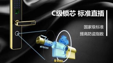 指纹密码防盗智能锁