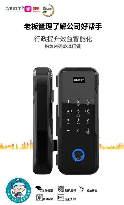 办公室玻璃智能门锁