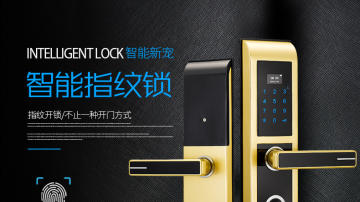指纹密码家用防盗智能锁Face door