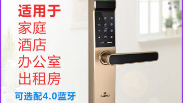 霸菱办公室智能门锁 公寓电子刷卡锁 家用室内门指纹密码锁 NF-21