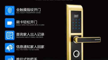 指纹密码家用防盗智能锁Face door