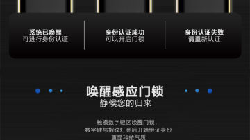 A3易开智能防盗锁 3D曲面屏指纹锁  智能锁
