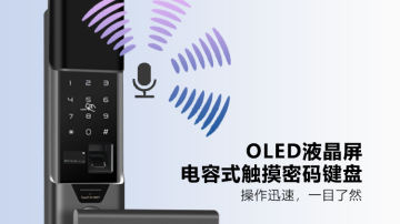 Q5自动滑盖智能锁 指纹锁 指纹识别