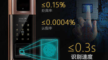Q7自动滑盖智能锁 Q7智能防盗锁 指纹识别锁