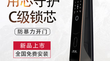 皇迪大彩屏家用指纹锁 智能锁厂家 指纹锁加盟 厂家直销