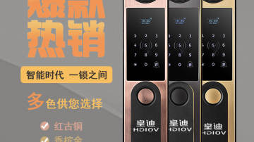 皇迪家用指纹锁 智能锁厂家 指纹锁加盟 厂家直销