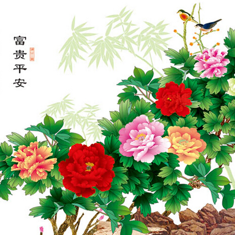 美迪艺术马塞克产品推荐-数码喷绘马赛克拼图-PM002-富贵平安