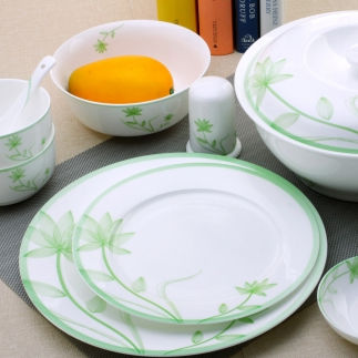 福泰陶瓷产品推-餐具釉上彩系列-绿色韵律