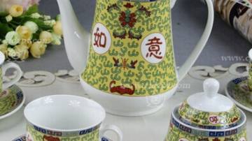 红叶陶瓷产品推荐-15头吉祥如意咖啡具
