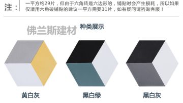 230x200三色六角砖 耐磨砖 仿古砖 阳台砖 地砖