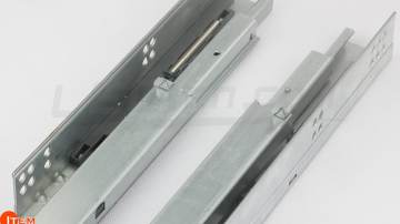 二截3/4/拉出二节普通滚珠滑轨工具箱二折半拉出走珠道轨