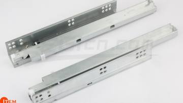 二截3/4/拉出二节普通滚珠滑轨工具箱二折半拉出走珠道轨