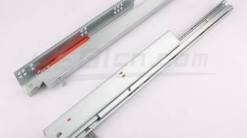 全拉开三截高档反弹式暗藏滑轨建筑五金三折全趟弹压式暗藏轨道