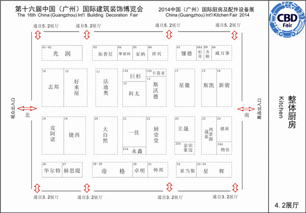 2014广州建博会3.2-5.2馆厨房参展企业名单大全