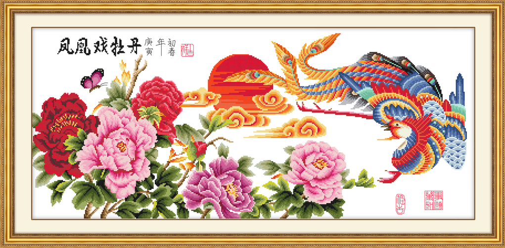 客厅挂什么十字绣好 