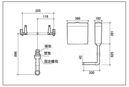 蹲便器水箱结构图讲解 蹲便器水箱结构图讲解