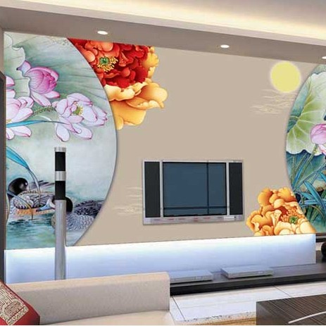 美丽空间无缝墙布效果图